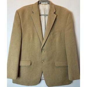 Ralph Lauren Men's Beige Suit Jacket Sport Coat Size 44S 100% Polyester